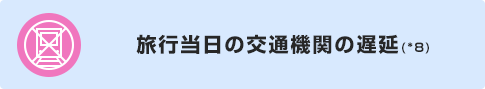 旅行当日の交通機関の遅延(*8)